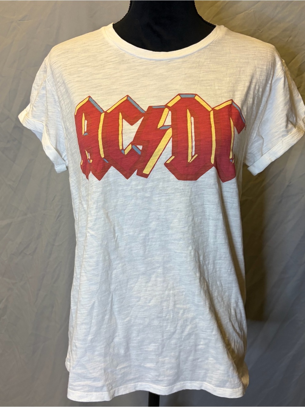 Lucky Brand AC/DC White Tee Short Sleeve